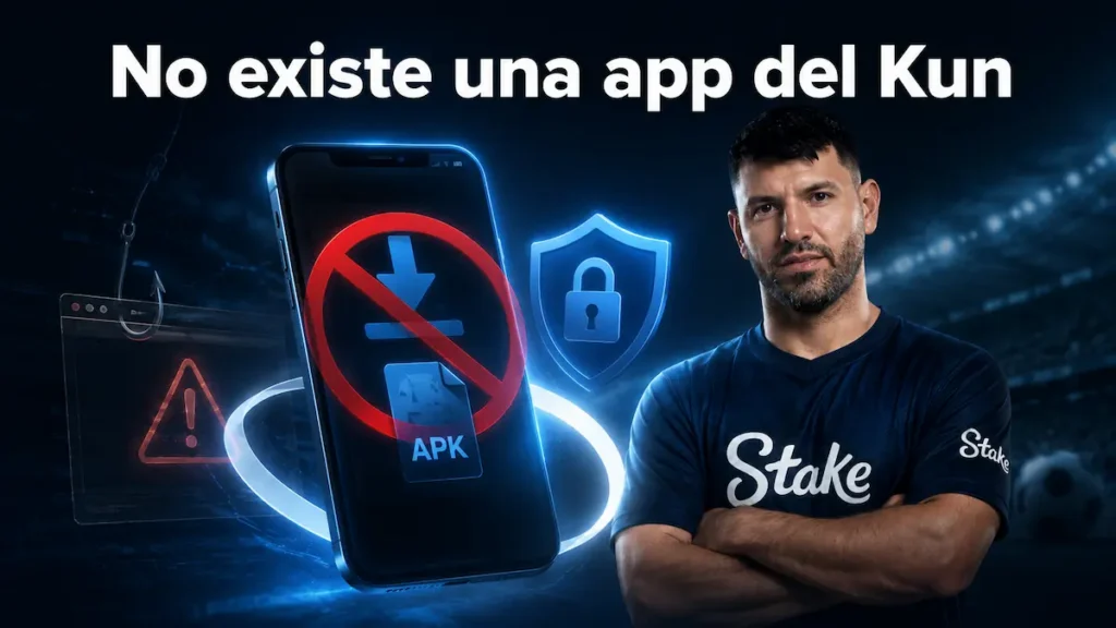 No existe app oficial de Kun Agüero casino